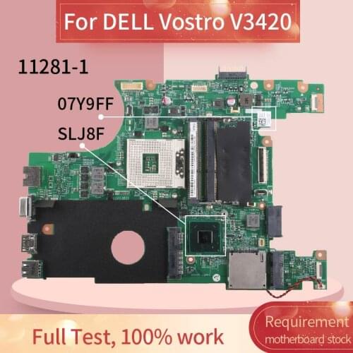 CN-07Y9FF 07Y9FF Notebook Mainboard For DELL Inspiron 14 2420 3420 H76 Laptop motherboard 11281-1 SLJ8F