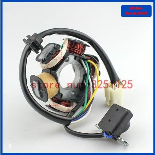 Motorcycle C100-6 5 Wire 6 Poles Half-Wave AC for C100 100cc Magneto Stator Coil Generator Spare Parts