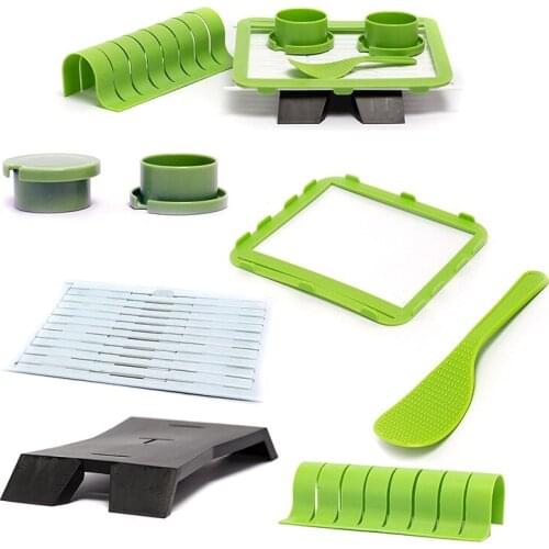 Sushi Maker Equipment Kit,Japanese Rice Ball Cake Roll Mold Sushi Multifunctional Mould Making Sushi Tools