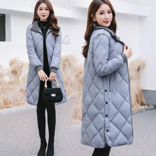 New Long Cotton Jacket Quality Women Casual Thick Warm Down cotton Jackets Winter Jacket Coat Black Plus size Parka Overcoat 4XL