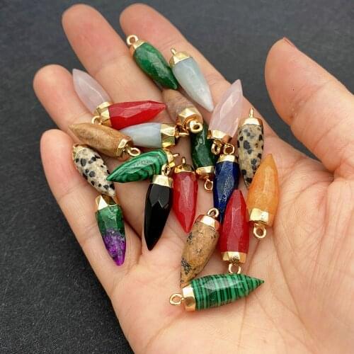 Wholesale Multicolor Chili Shape Pendant Natural Stone for Jewelry Making DIY Handmade Accessories Beaded Decoration Fashion