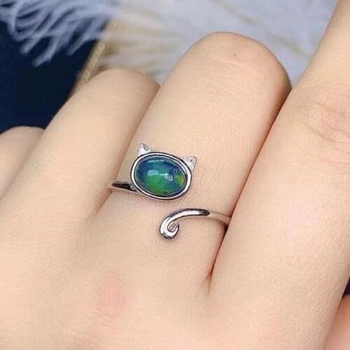 Personality Trend 100% Natural and Real Tanzanite Ring 925 sterling silver Ring