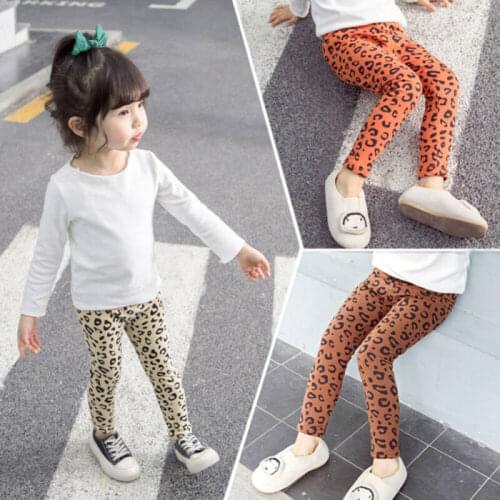 2-7Y Toddler Kid Baby Girls Leopard Leggings Spring Autumn Children Girls Pants Tights
