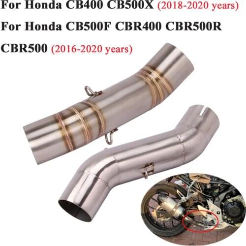 Slip On For Honda CBR500 CBR500R CB500F CB500X CB400 CBR400 2016 - 2020 Motorcycle Exhaust Modified Middle Connection Link Pipe