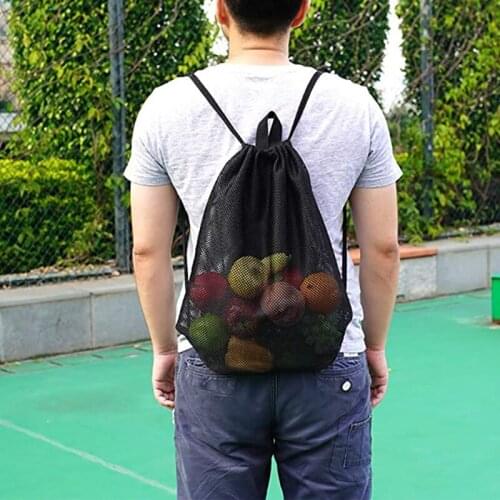Heavy-duty Mesh Drawstring Bag Mesh bag for Pool Toys, Mushroom, Beach, Swimming