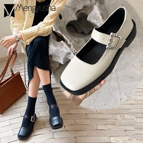 Japanese style Mary Jane shoes women buckle belt Lolita flats ladies retro fairy doll leather creepers shoes woman espadrilles