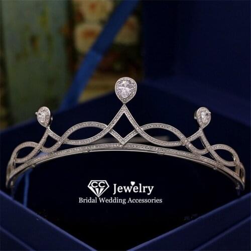 CC Tiaras and Crowns Wedding Hair Accessories for Women Engagement Jewelry Bride Headdress High Quality Hairwear Party Gift FO18