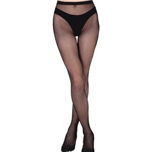 Lady Women Sexy Pantyhose Mesh Fishnet Nylon Tights Long Stocking Jacquard Step Foot Seam Pantyhose Stockings Lingerie Hosiery