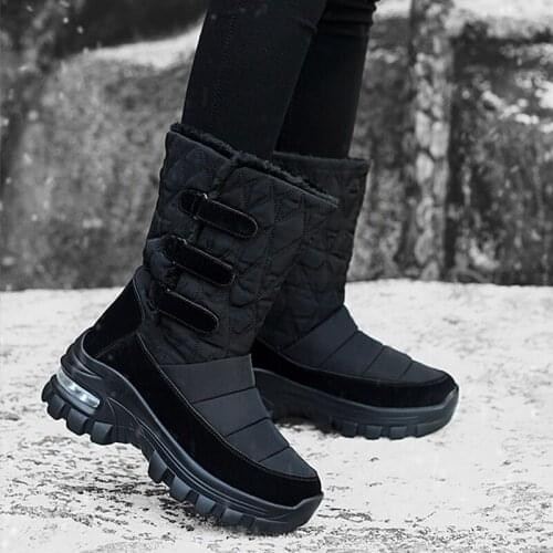 Female Snow Boots Winter Boots Women Flat Waterproof 2020 Shoes Botas Mujer Botas Feminina Plush Platform Wedges Womens Boots