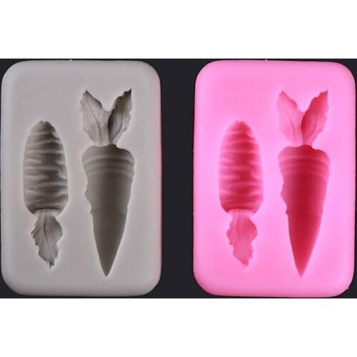1Pc Mini 3D Carrot Food Grade Silicone Molds Fondant Cake Mould Chocolate Baking DIY Cake Mould Easter Mould