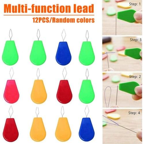 12pcs Needle Threader Sewing Machine Bow Wire Thread Plastic Insert Craft Tools 4.5x2CM xqmg Sewing Tools Accessory DIY Apparel