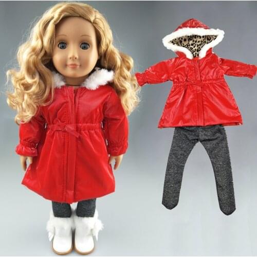 18 Inch Doll Clothes Long Coat for 43cm Baby New Born Doll Clothes Suit Set for 18" Girl Doll Dress