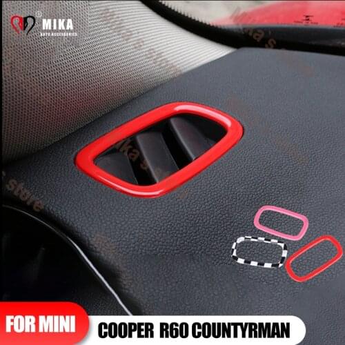 2 PCS Air Conditioning Frame Outlet Vent Trim Cover Case Auto Decoration Stickers Car Accessories For Mini Cooper Countryman R60