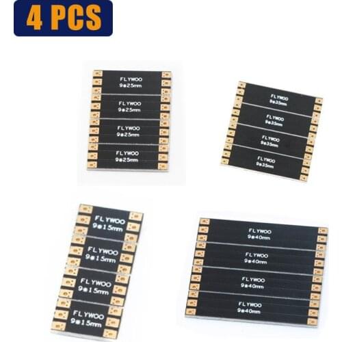 4 PCS FLYWOO Frame Arm Board 9x15/20/25/30/35/40mm Support 1-8S Lipo For RC Drone FPV Racing