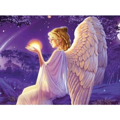 5D Diy Diamond Embroidery Angel Child Diamond Painting Cross Stitch Full Square Drill Mosaic Kit Picture Wall Decoration ll440