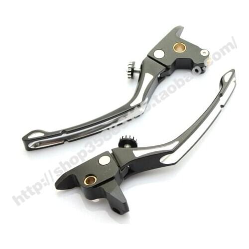 Black motorcycle CNC deep-cut clutch brake lever for Harley circuit block 2014-2016