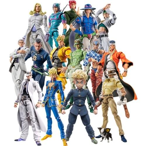 Medicosjojos Bizarre Adventure Anime Figure Kujo Jotaro Joseph Joestar Pvc 15Cm Action Anime Figure Model Toys for Kids