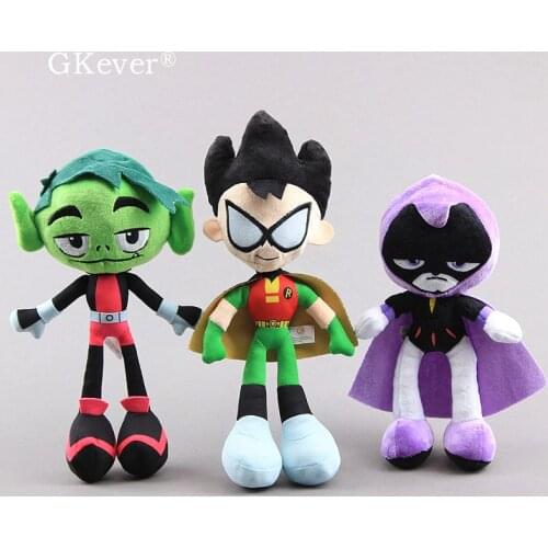 Teen Titans Raven Plush Toys Robin Beast Boy Stuffed Dolls Kids Gift Hero Toys 30 cm Kids Gift