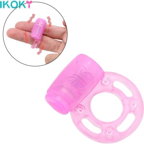 IKOKY Vibrating Cock Ring Vibrator Penis Ring Sex Toys for Men Couple Clit Stimulator Delay Ejaculation Adult Product