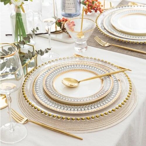 Ceramic Plate Restaurant Wedding Banquet Plate Plate Net Red Nordic Western Tableware Set Steak Plate Western Plate