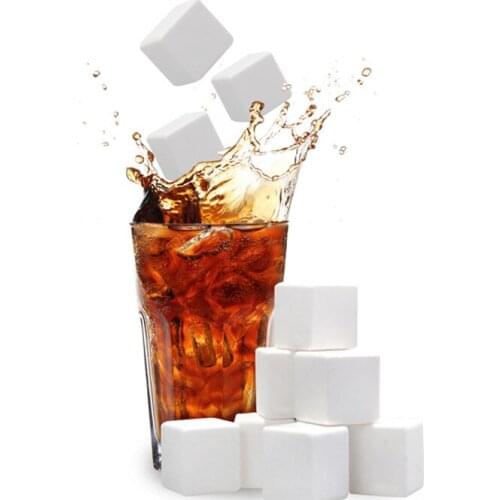 Whiskey Ceramic Sipping Stones beer Wine Physical Cooling Ice Cube 9 pieces a pack