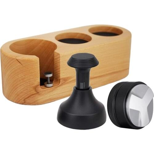 Espresso 304 Stainless Steel 51mm/58mm Coffee Distributor Leveler Tool Macaron Coffee Tamper with Three Angled Slopes