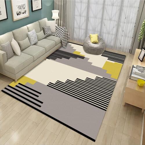1314 Geometric Simplicity Living Room Carpet Home Living Room Coffee Table Pad 3D Printed Carpet Floor Mat Rugs for Bedroom