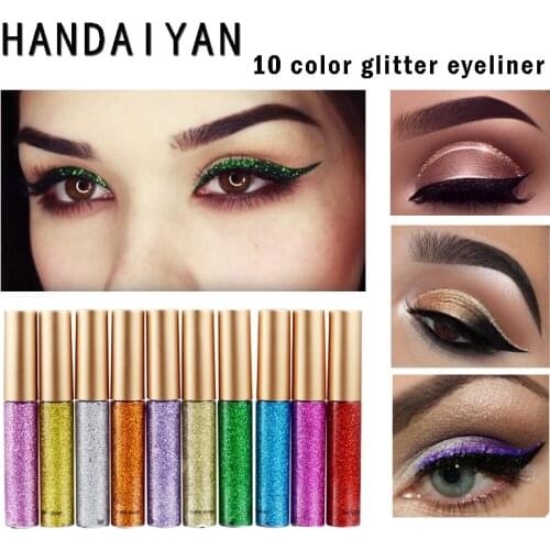 Hot Selling Handaiyan Colorful Multi-Color Sequined Pearl Liquid Waterproof EyeShadow Makeup Goods Cosmetic Gift for Women