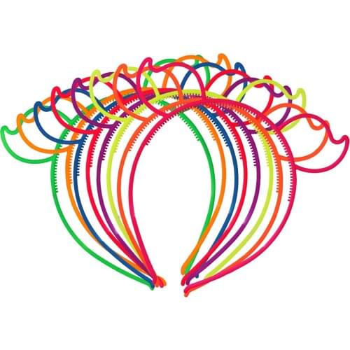 2017 Hot Sale Hairband Animal Ear Style 12PCS Childrens Plastic Hairbands Multicolor Headbands For Girls GHB006