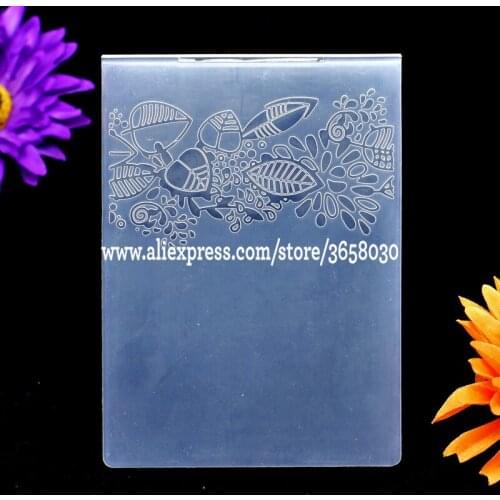 Leaves 2 Plastic Embossing Folder For Scrapbook DIY Album Card Tool Plastic Template Embossing Tool 10.6x14.5cm 8070811