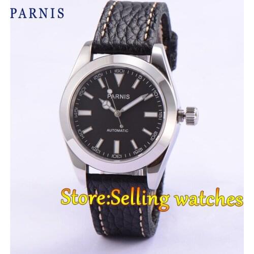 40mm Parnis Casual Sapphire Crystal Black Dial Men Automatic MIYOTA Movement Watch