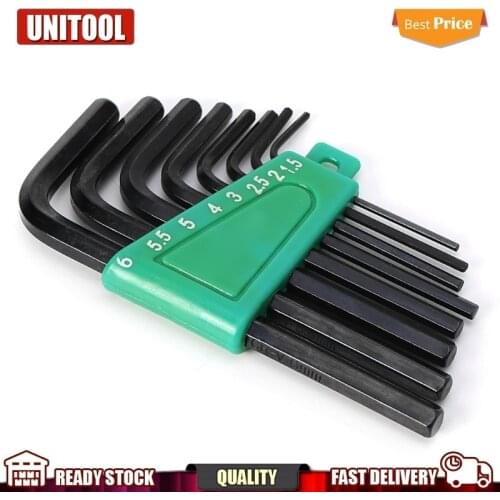 8pcs 1.5mm -6mm Hexagon Allen Key Wrench Tools set Matte End Spanner set Screwdriver Set Tool Kit
