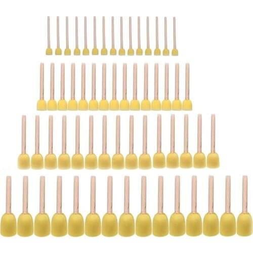 60 Pieces of Round Paint Foam Sponge Brush Set Painting Tools, Brush Set, Suitable for Children Handicrafts