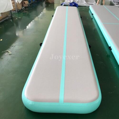 Low Price Mint Green Inflatable Gymnastics Mats Tumbling For Adults or Child Fast Shipping