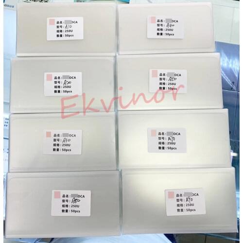 50pcs 250um OCA Clear Optical Adhesive for Samsung galaxy A10 A20 A30 A40 A50 A60 A70 A80 A90 LCD Touch Glass Lens Film OCA Glue