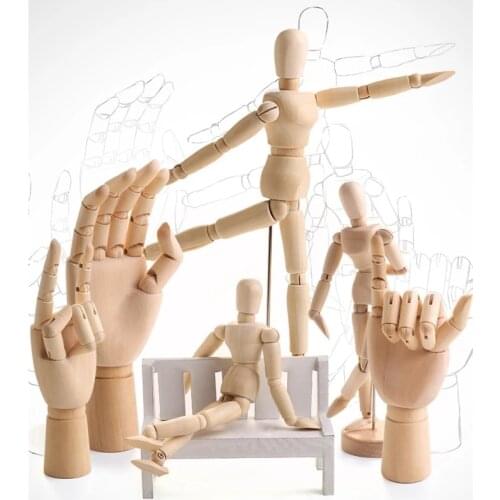 Adjustable Wooden doll modelart student painting sketch The model artwork Office tabletop decorations
