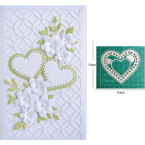 Christmas Heart Frame Metal Cutting Dies Stencils dies for DIY Scrapbooking dies Decoration Paper Craft dies Embossing Dies Cuts
