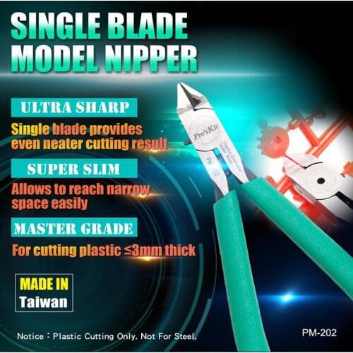 ProsKit PM-202 Single Blade Model Nipper Prime Model Nipper Master Grade Extreme Sharp 65CRM PVC Handle for cutting plastic