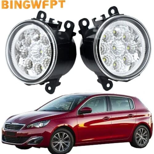 2pcs/lot High bright LED Fog Lights Fog Lamp Assembly Halogen lamps For Peugeot 308 T9 2014 2015