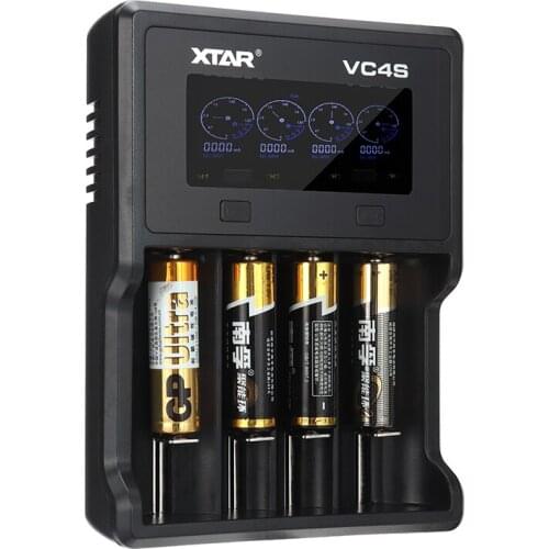 VC4S Battery LCD Charger For 18650 Li-Ion Ni-MH 4-Bay W USB Cable Battery Accessories Electronic Parts