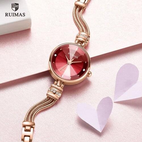 RUIMAS Women Watches Luxury Fashion Watch 2020 Ladies Watch Top Brand Bracelet Quartz Gold Wristwatch Gifts for Woman Relogios