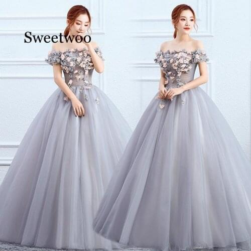 Hot Sale Fairy Vestidos De Dresses Light Blue Off Shoulder With Butterfly Tiered Organza Puffy Ball dress