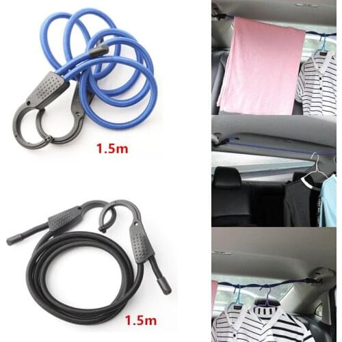 1.5M Elastic Strap Adjustable Tension Belt Car Clothesline Hook Cargo Luggage Lashing Buckle Rope For Motorcycle Travel