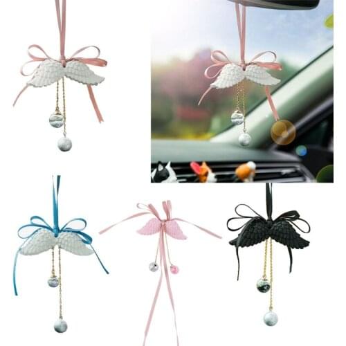 1 Pc Car Angel Wing Decorative Hanging Ornaments Automotive Rearview Mirror Pendants Vehicle Interior Decoration