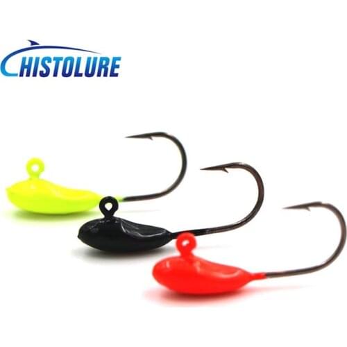 10pcs/lot Jigs 1.2g Jig Head Small Soft Lure Bait Texas Rig Fishing Hooks