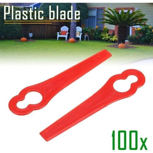 100PCS 83mm Plastic Grass Trimmer Blade Lawn Mower Replacement Blades For Bosch Einhell Gardening Tool Red/black Garden Supplies