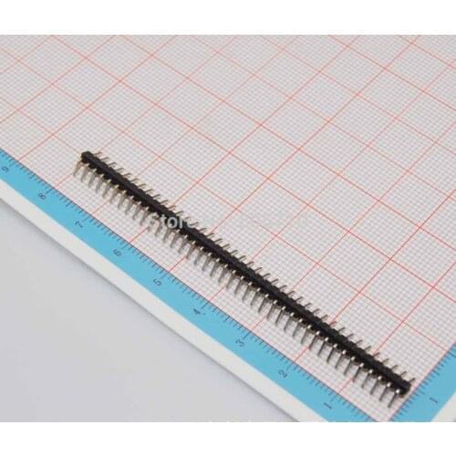 2.0mm pin Header, Single Row, Single Plastic 1*40P Right Angle 90o Dual Row,Single plastic, gold-plated 100pcs/lot Free Ship