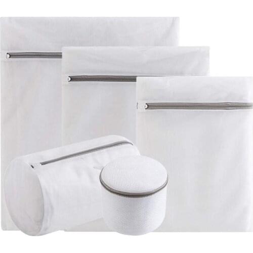 5Pcs Thickened Fine Mesh Laundry Bags for Delicates with Premium Zipper Travel Storage Organize Bag Clothing Washing Bags