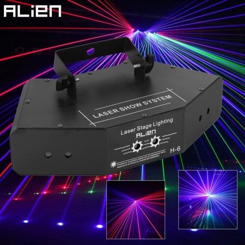 ALIEN RGB Full Color Beam Line Scanner DMX Stage Laser Projector Lighting Effect DJ Disco Party Holiday Dance Christmas Lights