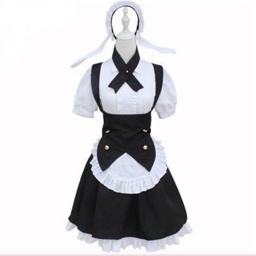 Brdwn Is the Order a Rabbit? Go chuumon wa usagi desuka Wonderful partyWomens Syaro Kirima Maid cosplay Costume Apron Dress